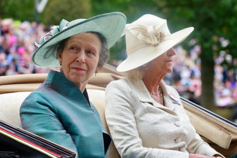 Princess Anne, Princess Royal and Lady Annabel Elliot attend day one of Royal Ascot 2023