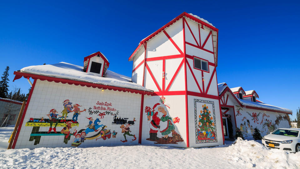 MAR 18, Fairbanks: The beautiful santa claus house on MAR 18, 2015 at Fairbanks.