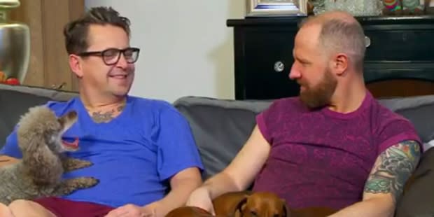 Chris' hair was thinning on Gogglebox