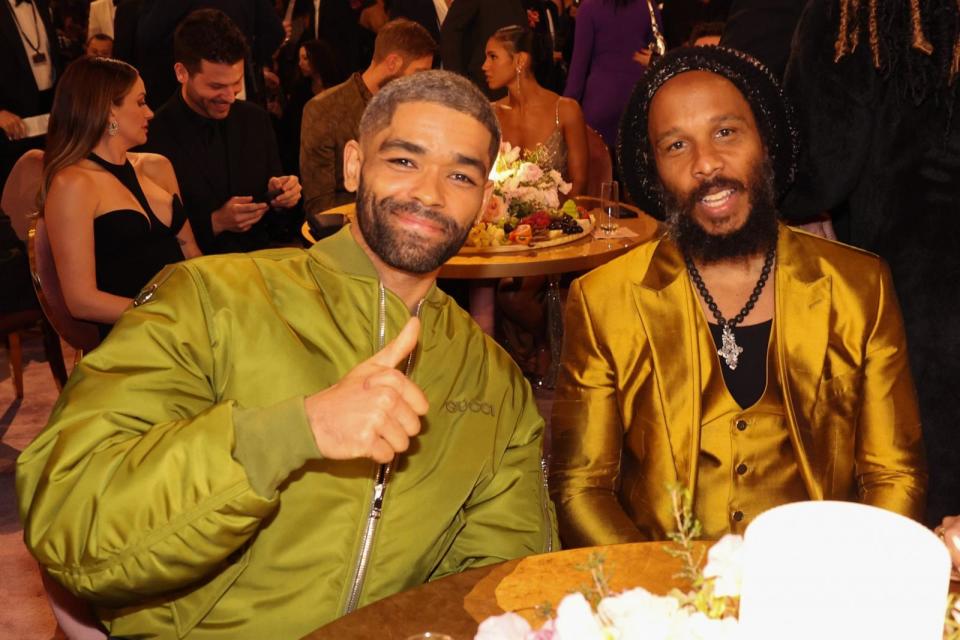 PHOTO: Kingsley Ben-Adir and Ziggy Marley attend the 66th GRAMMY Awards at Crypto.com Arena in Los Angeles, Feb. 04, 2024. (Johnny Nunez/Getty Images)