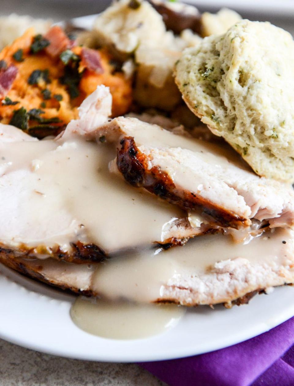 Applewood Smoked Turkey With Cider Bourbon Gravy