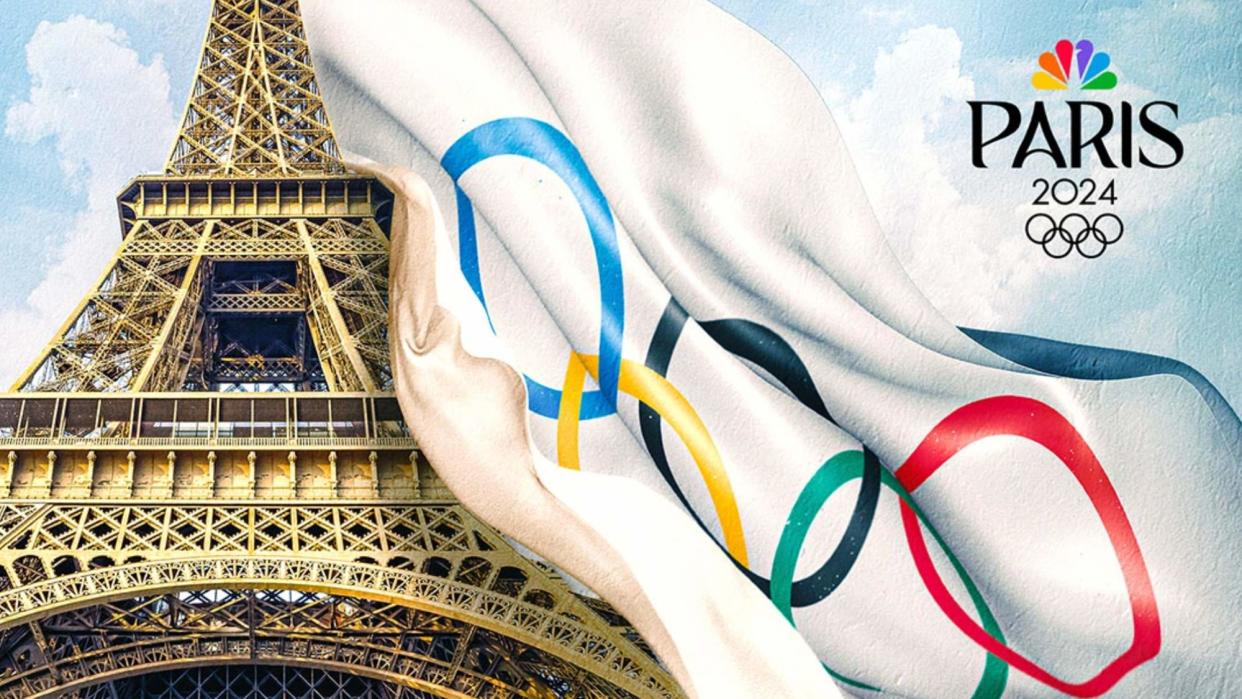  2024 Paris Olympics NBC logo. 