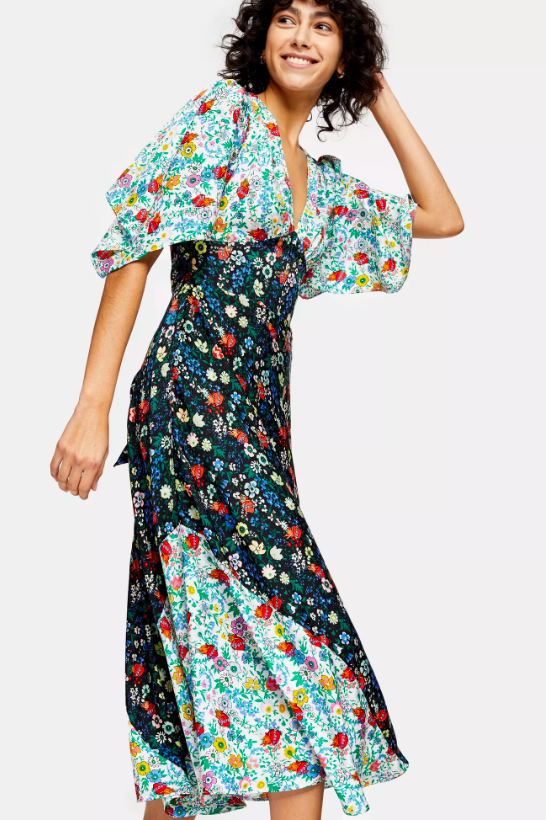 Topshop student discount - Mixed Print Midi Dress