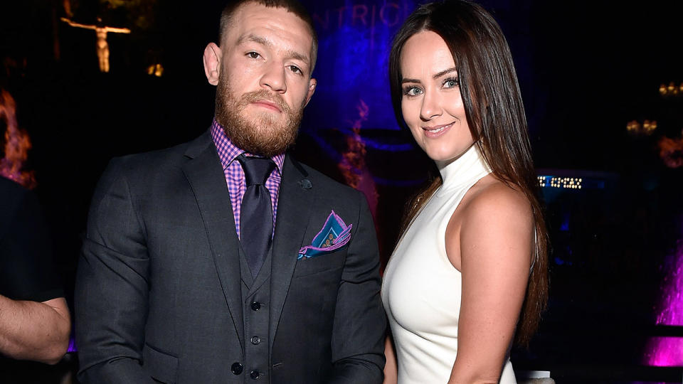 Conor McGregor and Dee Devlin, pictured here in Las Vegas in 2016. 