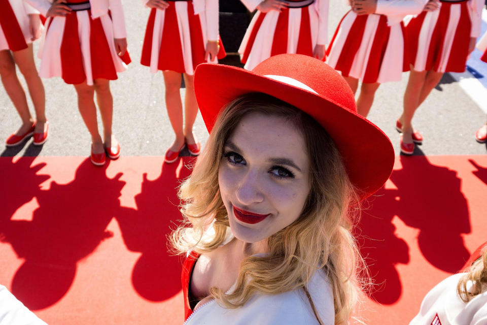 Grid girl at Formula One Russian Grand Prix