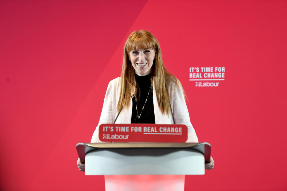 Labour party shadow education secretary Angela Rayner during an event in Blackpool as the Labour party set out their plans for education ahead of the upcoming General Election.