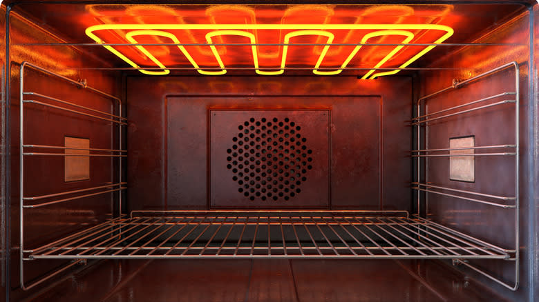 oven broiler heating