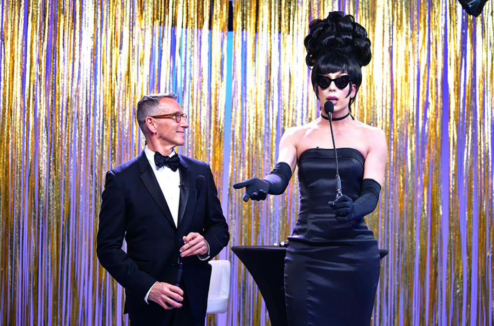 Adam Shankman and Alaska Thunderfuck attend the Producer Entertainment Group telethon of "Drag Isn't Dangerous" on May 07, 2023 in Los Angeles, California.
