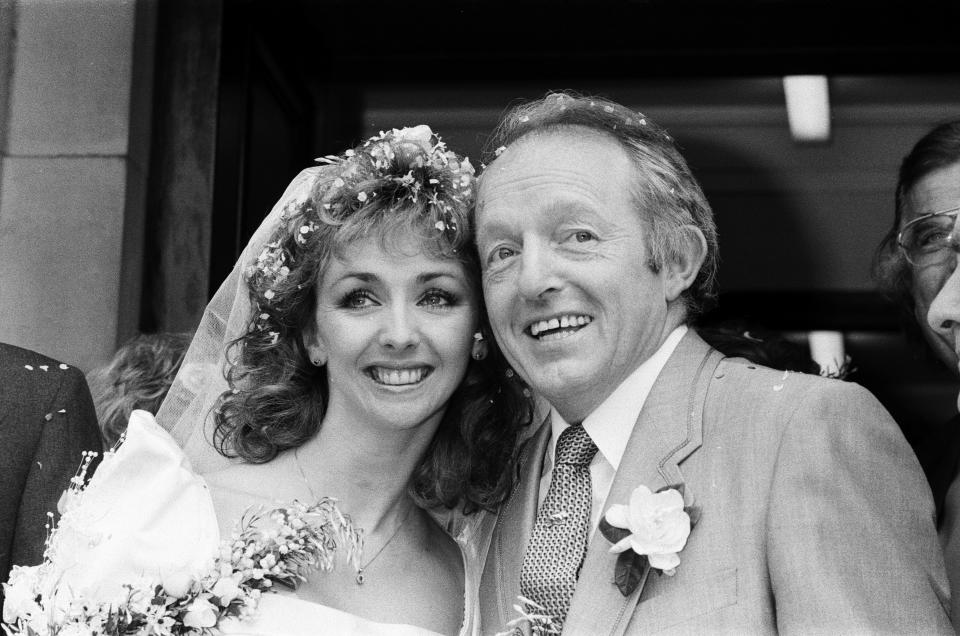 The wedding of Paul Daniels and Debbie McGee in Buckinghamshire. 2nd April 1988. (Photo by Paul Draper/Mirrorpix/Getty Images)