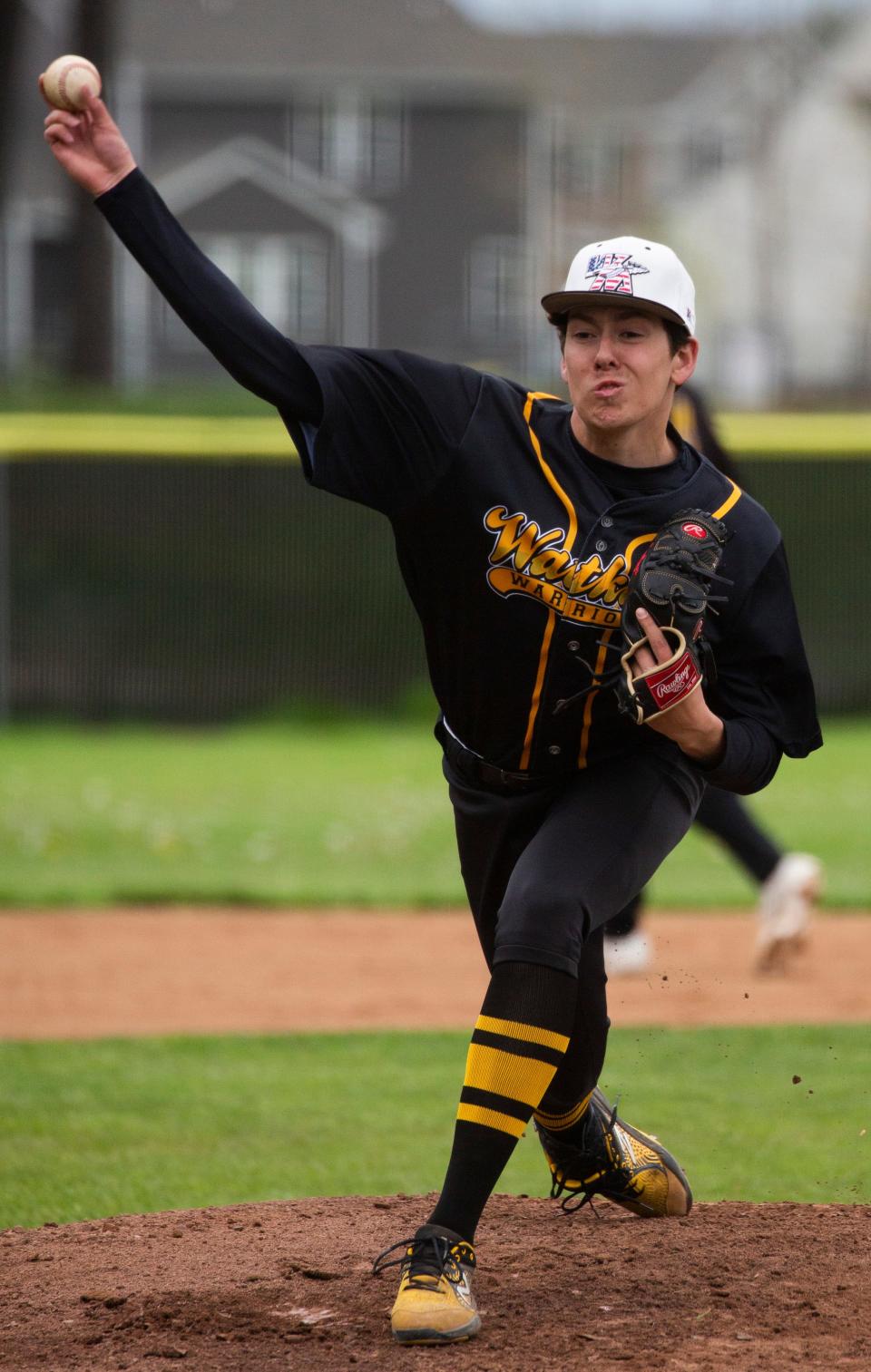 Watkins Memorial senior Trace Hartman is leading the Warriors' defense of the Licking County League-Buckeye Division title.