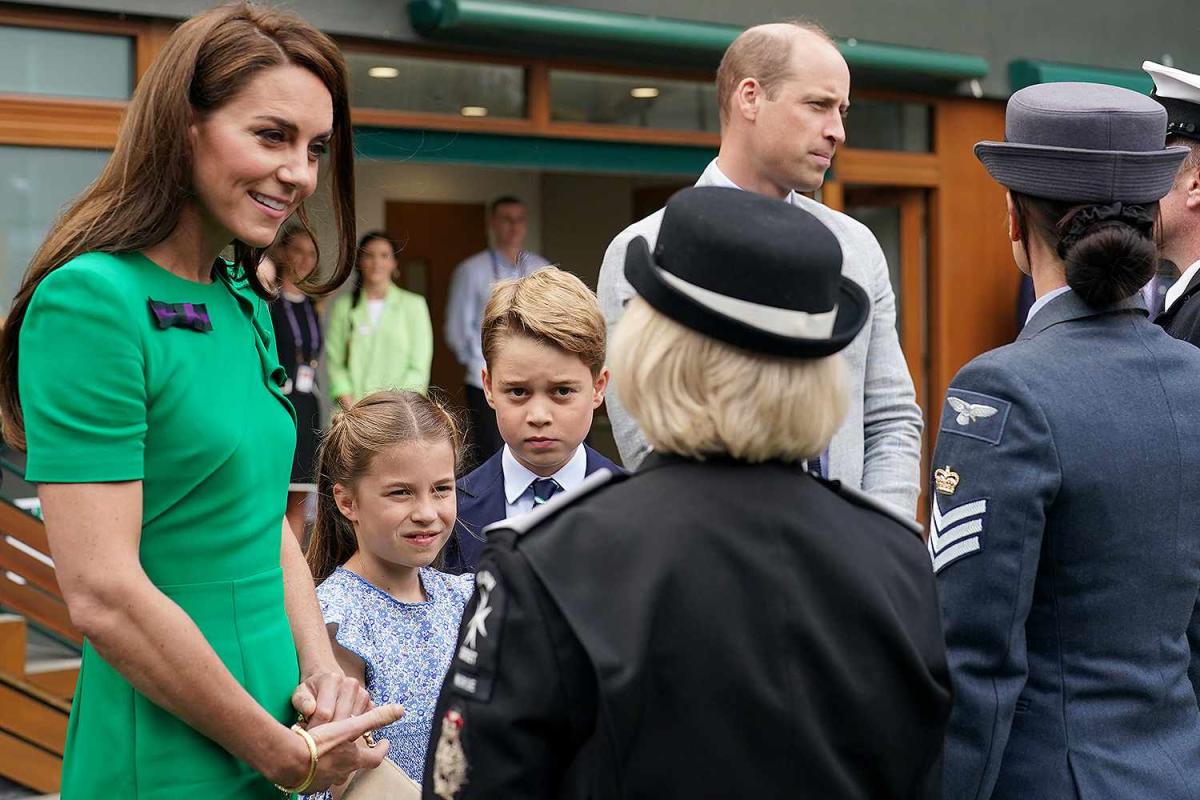 Kate Middleton Joined by Prince William, Prince George and Princess Charlotte on Last Day of Wimbledon