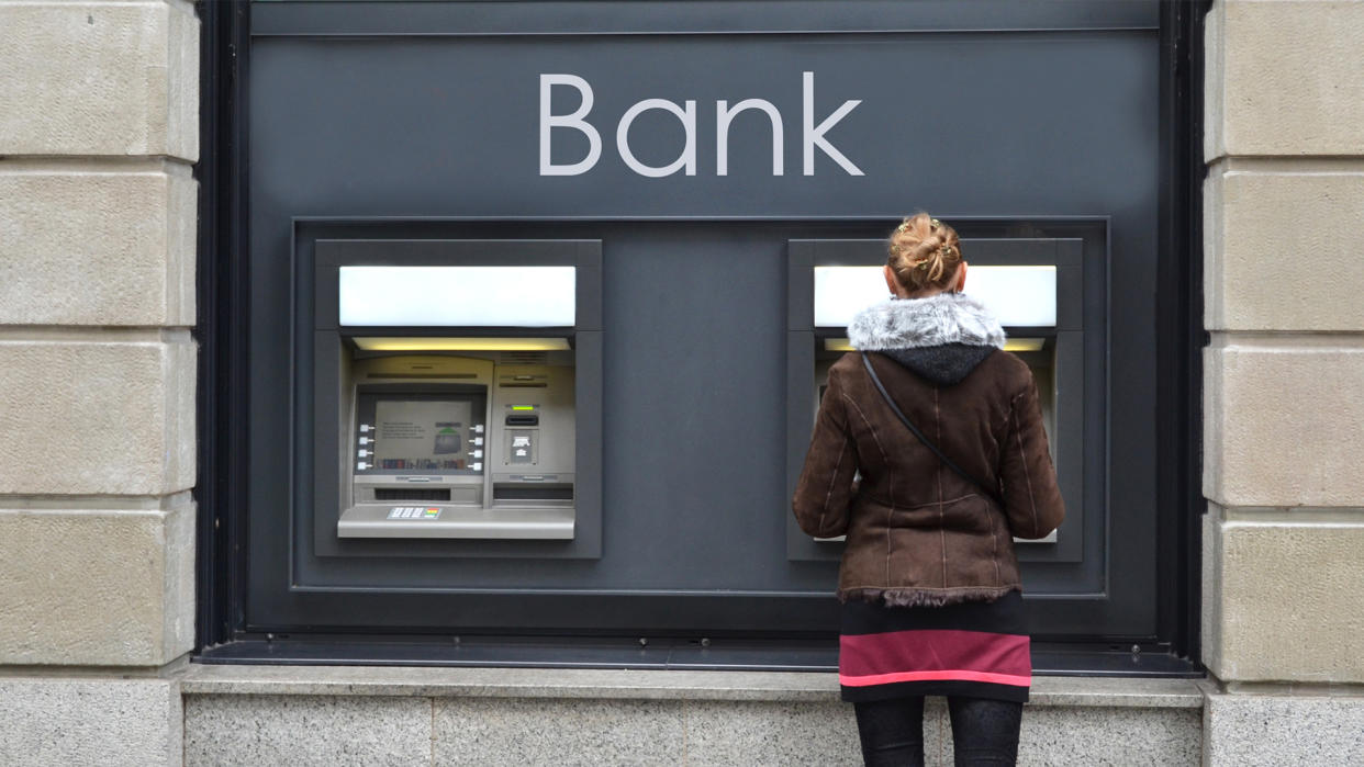 Girl at ATM