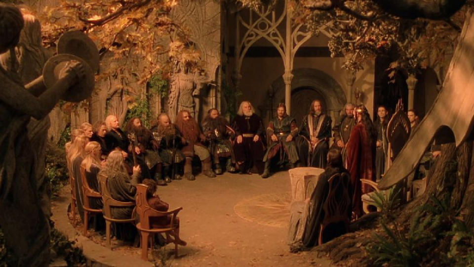 The Fellowship in The Lord of the Rings: The Fellowship of the Ring.