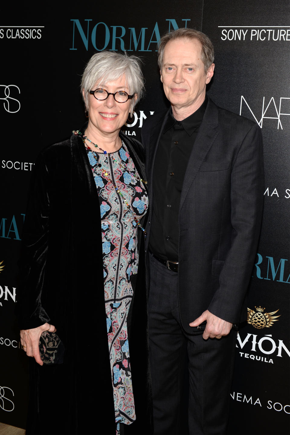 NEW YORK, NY - APRIL 12:  Jo Andres and Steve Buscemi attend a screening of Sony Pictures Classics' "Norman" hosted by The Cinema Society with NARS & AVION at the Whitby Hotel on April 12, 2017 in New York City.  (Photo by Andrew Toth/FilmMagic)