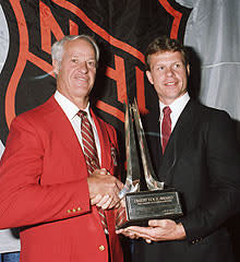 Gordie gave Mark the award for best plus-minus in the NHL in 1985-86