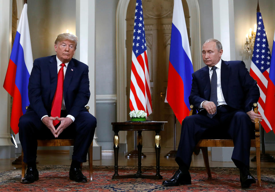 Image: Trump meets with Putin in Helsinki, Finland (Kevin Lamarque / Reuters file)