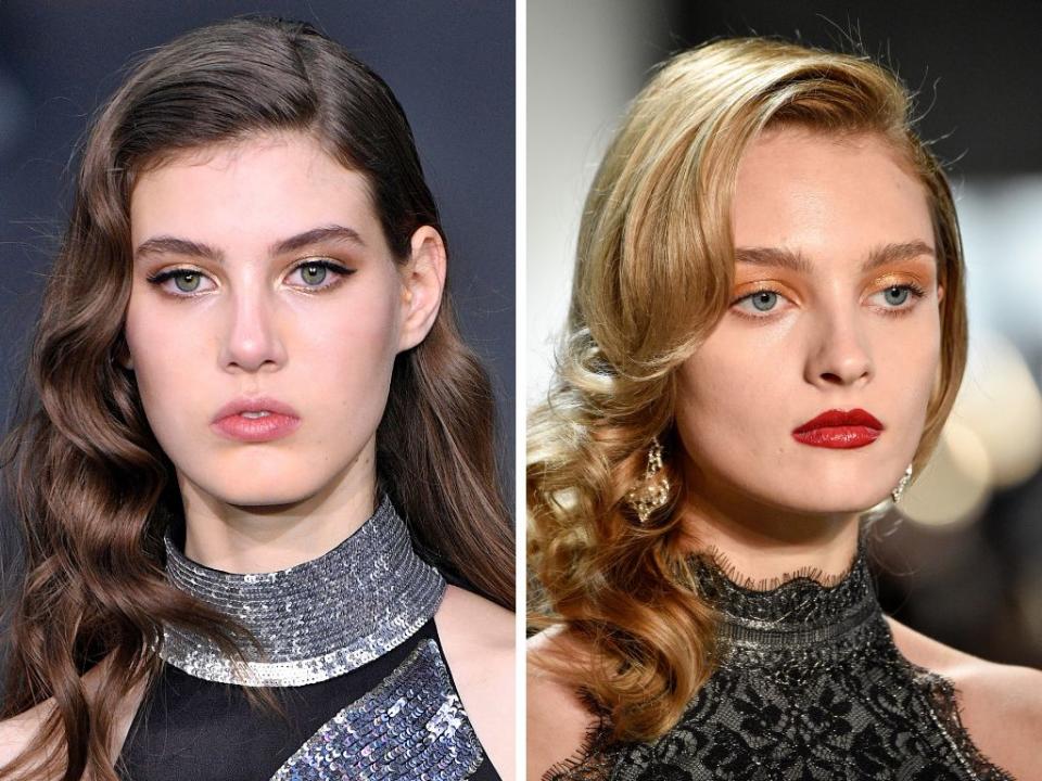 The glamour waves made popular by Old Hollywood starlets showed up on the runways at Temperley London and Tadashi Shoji. It's the perfect style for your fancy holiday parties to come.&nbsp;<br /><br /><i>(Left to right: Temperley London, Tadashi Shoji)</i>