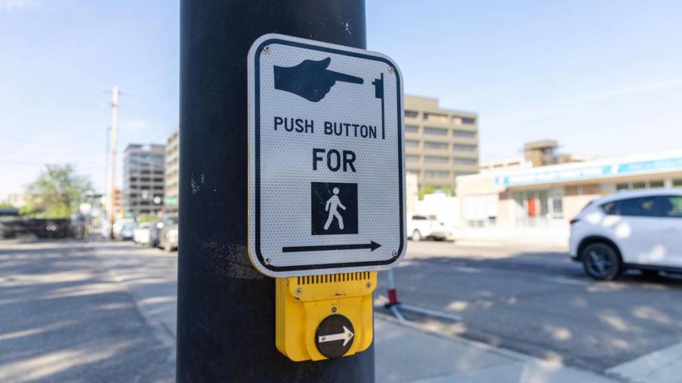 ACHD must add accessible pedestrian signals to each intersection as part of its project to install leading pedestrian intervals. The buttons vibrate and use audio to tell people when to walk so that pedestrians who are deaf or blind know when it’s safe.