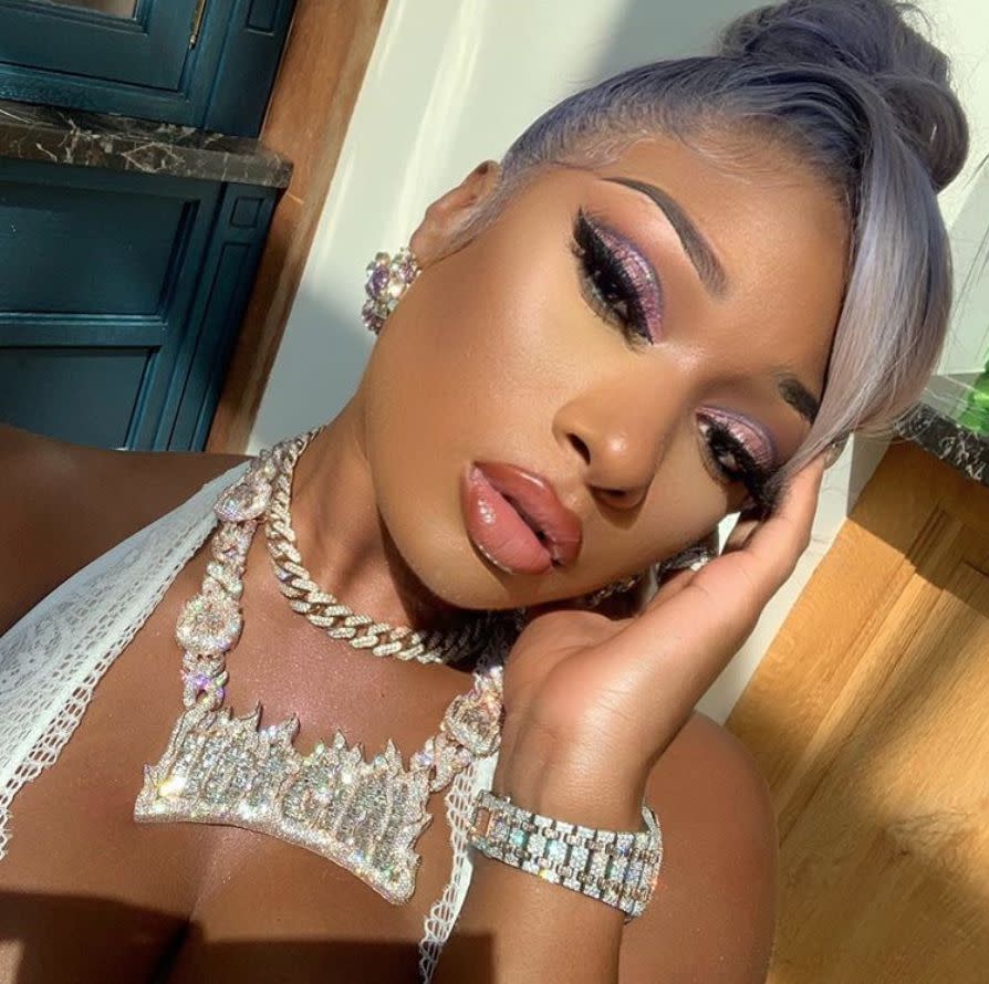 Megan Thee Stallion snaps a sultry selfie after dealing with the aftermath of being shot earlier this month. "Unbreakable"