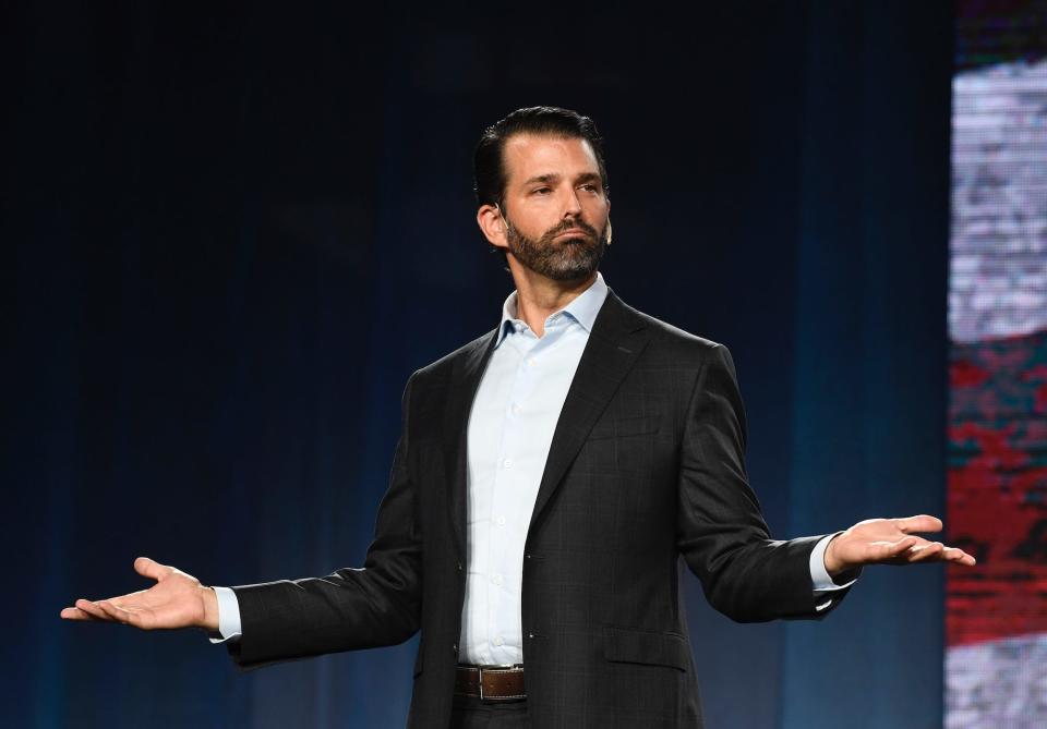 Donald Trump Jr. speaks at the Western Conservative Summit at the Colorado Convention Center July 12, 2019.