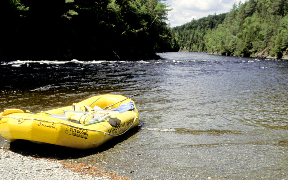 <h3>What to do:</h3> <p>A major hub for whitewater rafting, the Forks is the perfect spot for those who want to see the leaves change with a paddle in hand. Local outfitters have raft trips for all skill levels, but for the most adventurous, the Upper Kennebec Gorge has up to class IV rapids. For hikers, check out nearby Moxie Falls, one of the state’s highest waterfalls, dropping from a height of nearly 90 feet. Whatever your mode of transportation, grab a beer at day’s end at the <a rel="nofollow noopener" href="https://www.northernoutdoors.com/kennebec-river-brewery" target="_blank" data-ylk="slk:Kennebec River Brewery;elm:context_link;itc:0;sec:content-canvas" class="link ">Kennebec River Brewery</a>.</p> <h3>Where to stay:</h3> <p>The excellent <a rel="nofollow noopener" href="http://innbytheriver.com/" target="_blank" data-ylk="slk:Inn by the River;elm:context_link;itc:0;sec:content-canvas" class="link ">Inn by the River</a> provides the most conventional lodging in the Forks, but two boating companies—<a rel="nofollow noopener" href="http://threeriverswhitewater.com/accommodations-the-forks/" target="_blank" data-ylk="slk:Three Rivers Whitewater;elm:context_link;itc:0;sec:content-canvas" class="link ">Three Rivers Whitewater</a> and <a rel="nofollow noopener" href="https://www.northernoutdoors.com/resort/" target="_blank" data-ylk="slk:Northern Outdoors;elm:context_link;itc:0;sec:content-canvas" class="link ">Northern Outdoors</a>—provide several options for accommodations.</p>