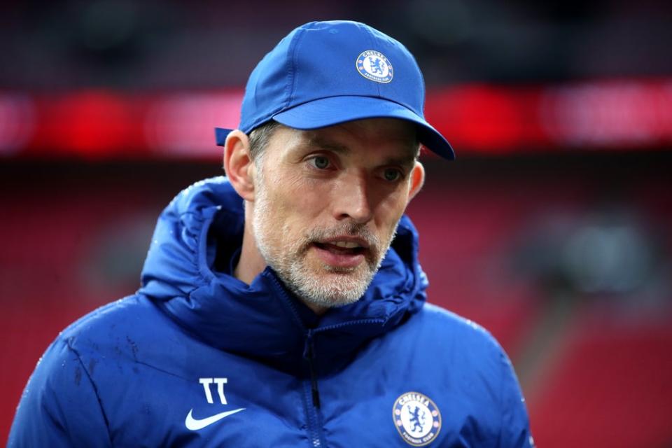 Chelsea boss Thomas Tuchel, pictured, expects a tough Premier League battle with Manchester United (Nick Potts/PA) (PA Wire)