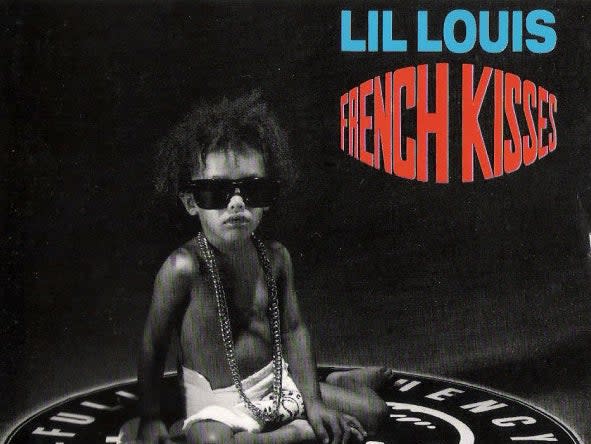 The cover art for ‘French Kiss’ by Lil Louis, 1989 (Epic/CBS)