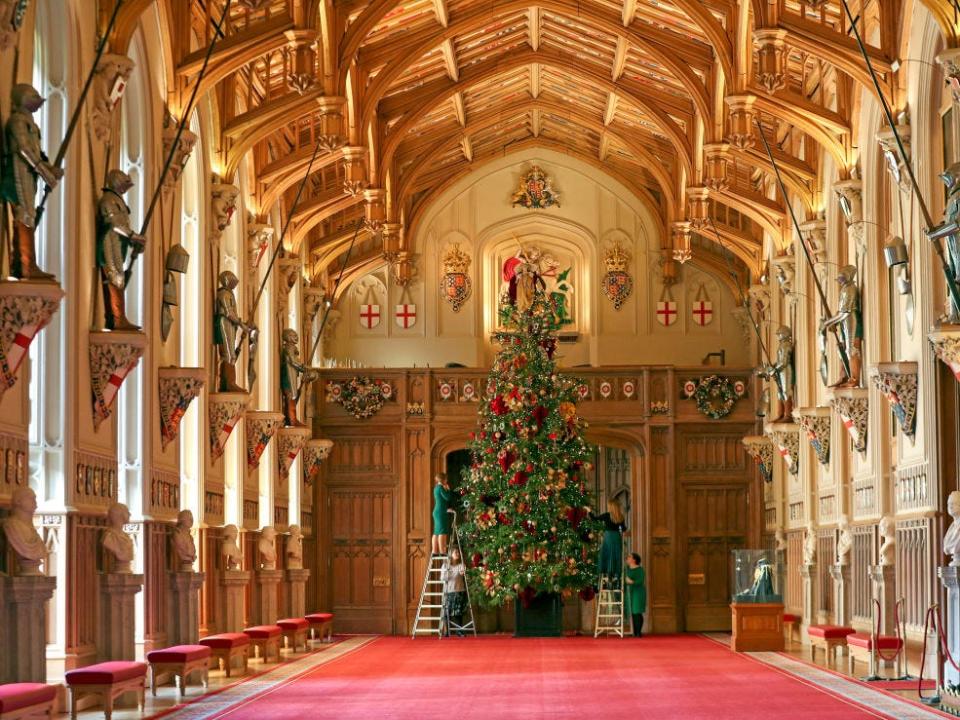 Windsor Castle at Christmas.
