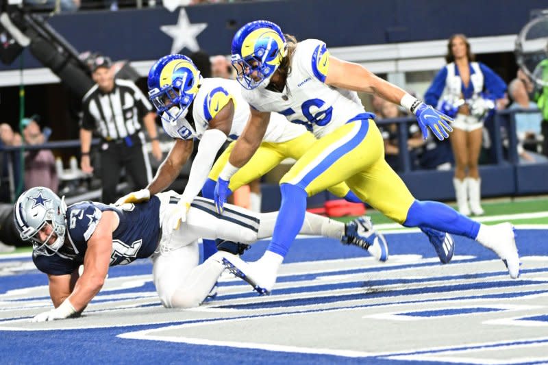 Dallas Cowboys tight end Jake Ferguson is a must-start fantasy football play. File Photo by Ian Halperin/UPI