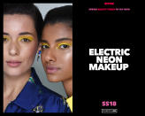 <p>Electric neon makeup made a bold statement on the runways at New York Fashion Week. (Photo: NARS) </p>