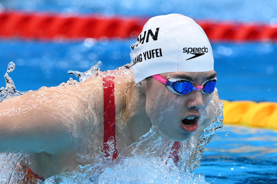 Zhang Yufei im 200-Meter-Butterfly-Finale (Bild: AFP / Attila KISBENEDEK)