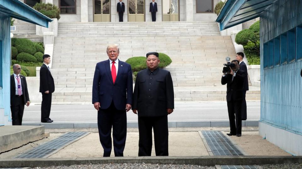 Trump and Kim in DMZ