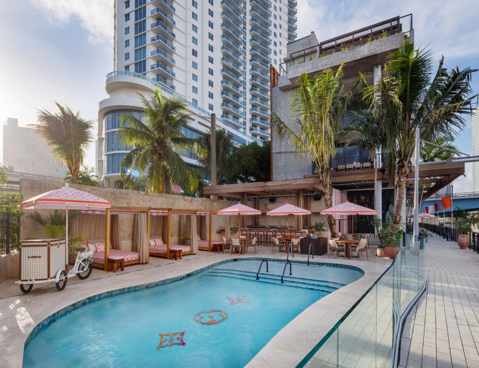 The Louis Vuitton Poolside takeover at Casa Neos Miami.