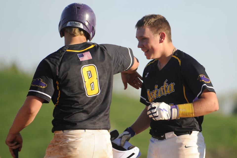 Unioto's Keegan Snyder (right) was named the Scioto Valley Conference Player of the Year for baseball on Wednesday.