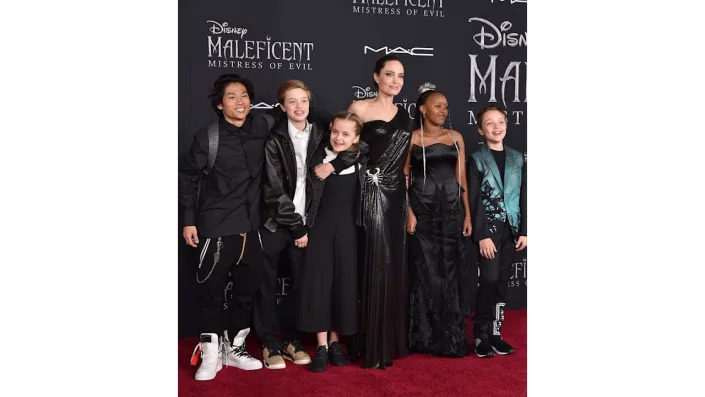 Pax, Shiloh, Vivienne, Angelina Jolie, Zahara, Knox attend the World Premiere of Disney's Maleficent: Mistress of Evil