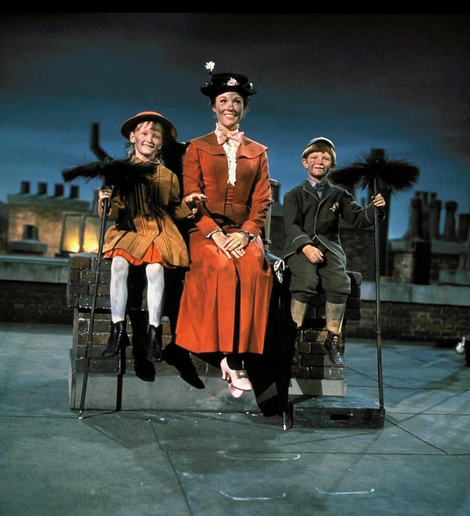 Julie Andrews in the film that won her an Oscar, Mary Poppins