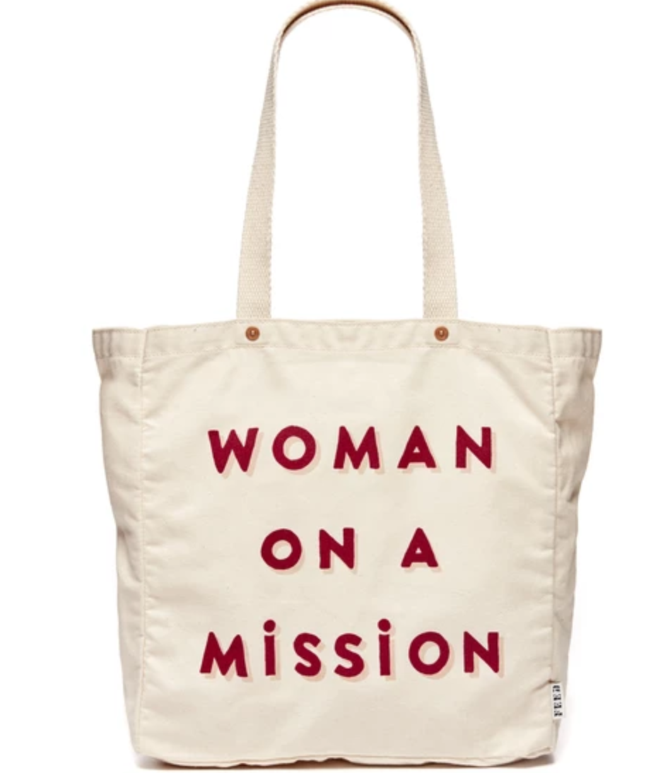 Woman On A Mission Tote - Provides 10 meals. Image via FEED. 