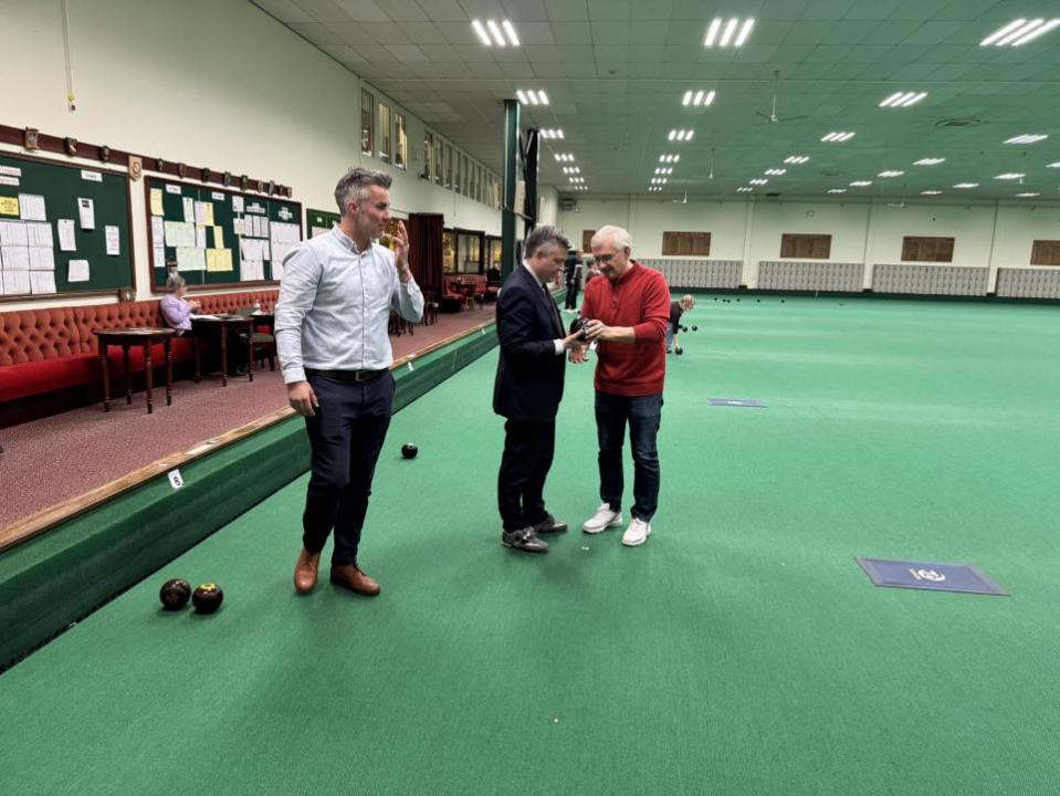 York Press: David Skaith and Jonathan Ashworth tried their hands at indoor bowls