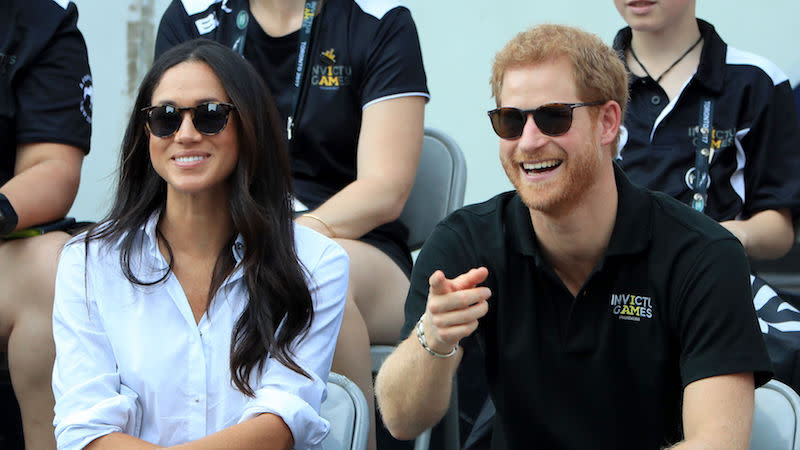 Meghan Markle and Prince Harry watch an event together at the 2017 Invictus Games in Toronto on Sept. 25, 2017. The two are set to wed on May 19, 2018, at St. George’s Chapel, Windsor Castle in Windsor, U.K. Photo from Getty Images.