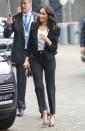 <p>Meghan is showing no signs of slowing down her royal duties and made her 5th outfit change in less than 48 hours to visit the Gaelic Athletic Association with Prince Harry. This isn't the first time Meghan has worn a suit and it's a look that she pulls off like no other.</p>