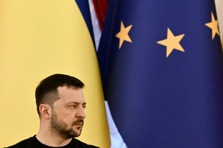 Die Europäische Union hat am Dienstag offiziell die Beitrittsverhandlungen mit der Ukraine eröffnet. Vertreter der 27 EU-Mitgliedstaaten und Abgesandte aus der Ukraine trafen in Luxemburg zu einer ersten Sitzung zusammen. (Genya SAVILOV)