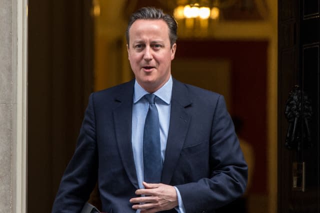 David Cameron Leaves Downing Street To Attend Prime Minister's Questions