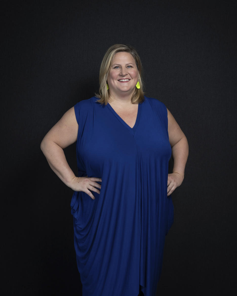 Bridget Everett poses for a portrait to promote "Somebody Somewhere" on Thursday, March 30, 2023, in New York. (Photo by Christopher Smith/Invision/AP)