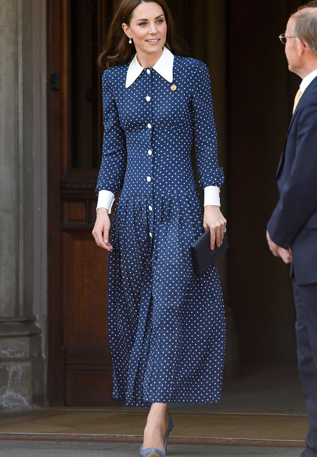 Kate Recycles Polka-Dot Dress—See the Pics!