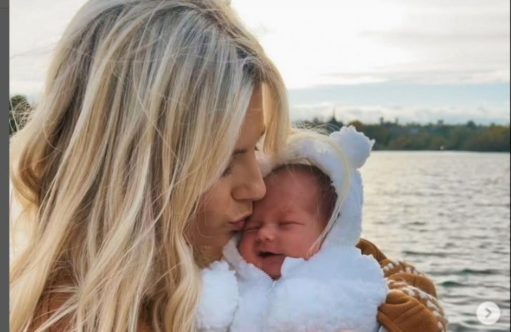 Mollie King and her daughter (c) Instagram credit:Bang Showbiz