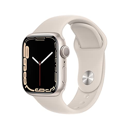 Apple Watch Series&#xa0;7 GPS, 41mm Starlight Aluminum Case with Starlight Sport Band - Regular