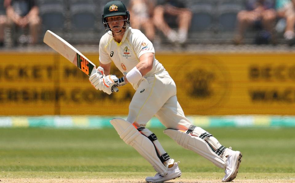 Steve Smith of Australia bats during day four of the First Test match between Australia and the West Indies at Optus Stadium on December 03, 2022 in Perth, Australia - Exclusive: Steve Smith eyes county stint ahead of Ashes - Cameron Spencer/Getty Images