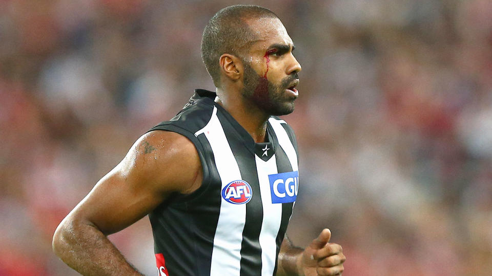 Pictured here, Heritier Lumumba during his Collingwood playing days.