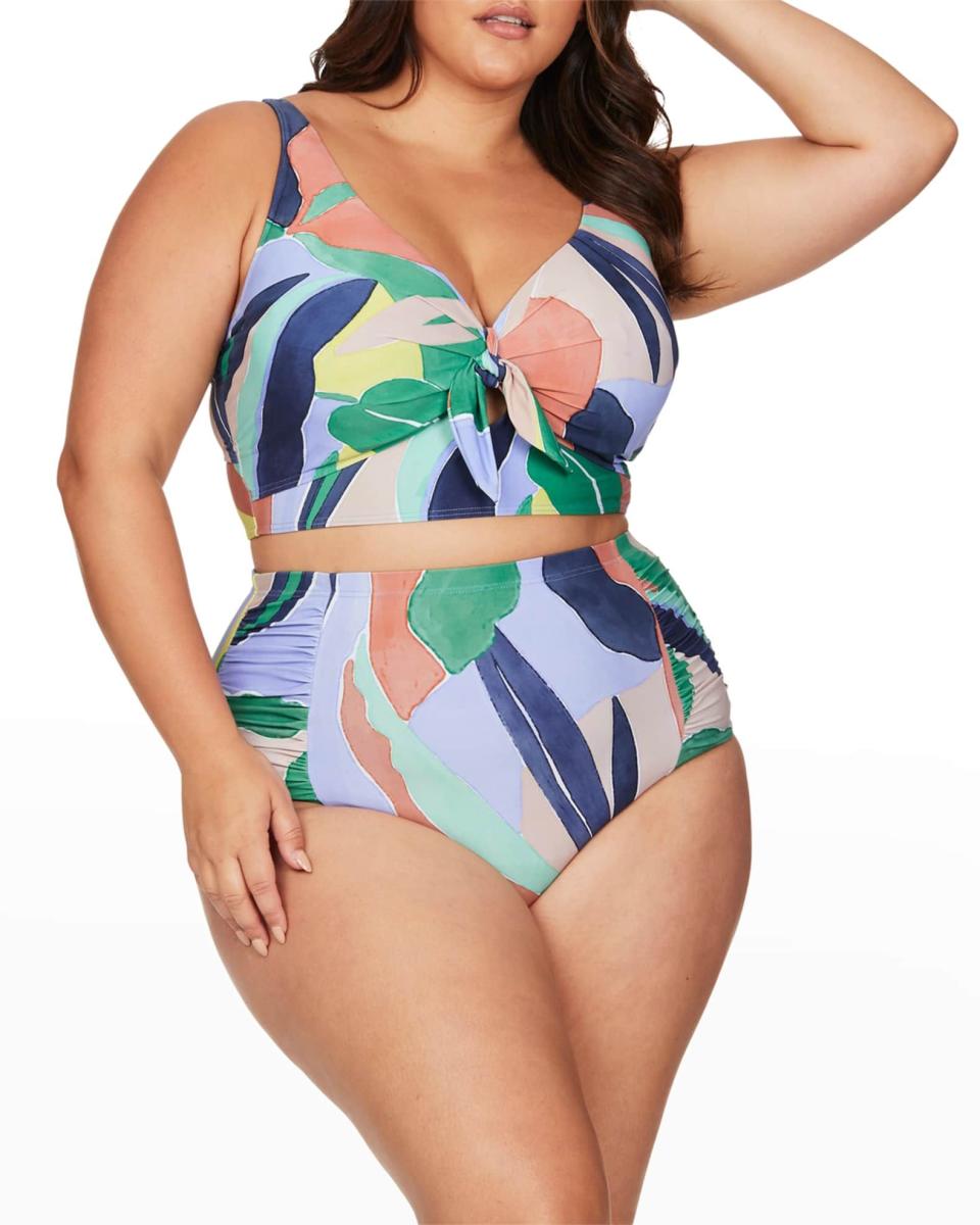 19) Plus-Size Cezanne Midriff Bikini Top