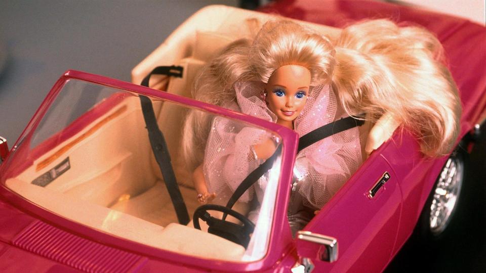 Mandatory Credit: Photo by Nils Jorgensen/Shutterstock (205400b)NEW MODEL PINK JAGUAR FOR BARBIENEW MODEL PINK JAGUAR FOR BARBIE - 1992.